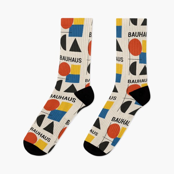 Item preview, Bauhaus Inspired Abstract Geometric Poster With Circles Squares Triangles And Bold Colors designed and sold by portokalis.
