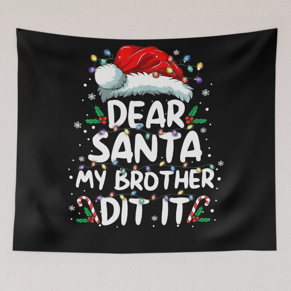 Item preview, Dear Christmas It Santa My Brother Funny Retro Vintage Holiday Did designed and sold by MediarMedic.