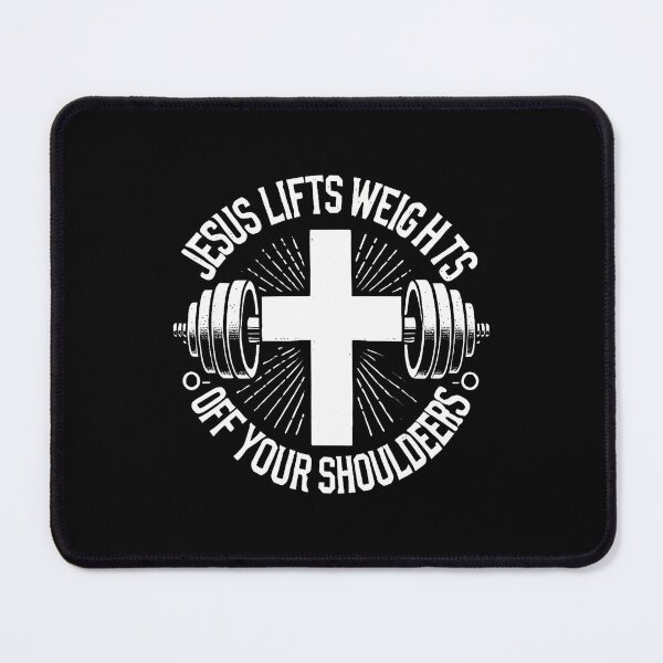 Item preview, Jesus Lifts Weights Off Your Shoulders Gym Weightlifting designed and sold by JuanitaJulia.