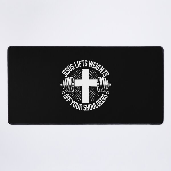 Item preview, Jesus Lifts Weights Off Your Shoulders Gym Weightlifting designed and sold by JuanitaJulia.