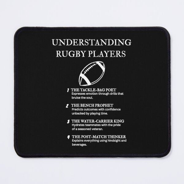 Item preview, Rugby Player Comedy Gift Idea - Black designed and sold by PsyFlow35.