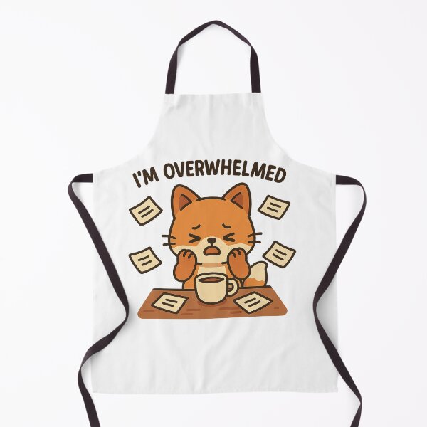 Item preview, Kawaii Overwhelmed Fox – Stress Meme Coffee Art designed and sold by kimkosovo.