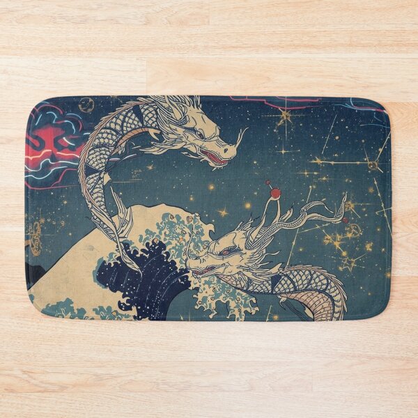 Item preview, Celestial Dragon & Constellation Ukiyo-e Print – Night Sky Fantasy Art designed and sold by Vandy Fullam.