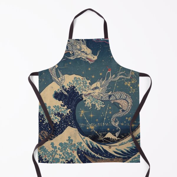 Item preview, Celestial Dragon & Constellation Ukiyo-e Print – Night Sky Fantasy Art designed and sold by Vandy Fullam.