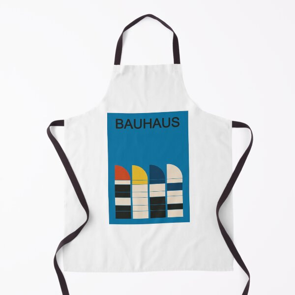 Item preview, Bauhaus Inspired Geometric Color Blocks Poster With Blue Background And Bold Arches designed and sold by portokalis.