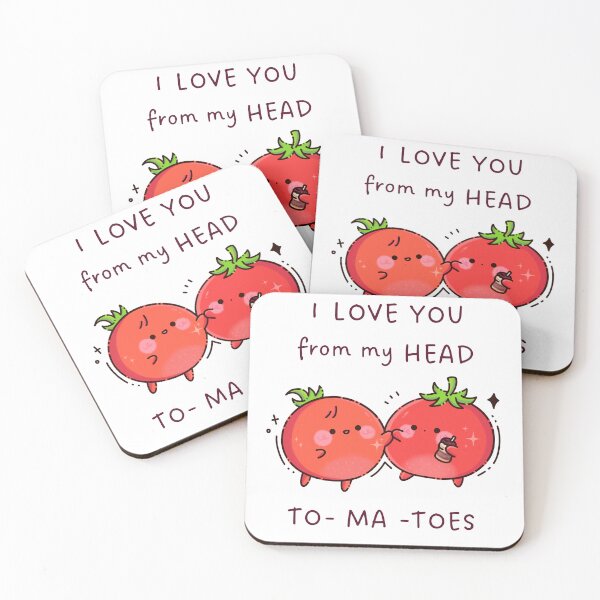 Item preview, I Love You From My Head To-Ma Toes Cute Christmas Tomato Pun Love Design Christmas Party Greeting Happy New Year Christmas Design Cute Illustration Animal festive designed and sold by HELL0WBELLO.