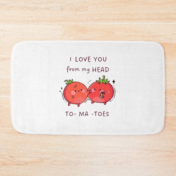Item preview, I Love You From My Head To-Ma Toes Cute Christmas Tomato Pun Love Design Christmas Party Greeting Happy New Year Christmas Design Cute Illustration Animal festive designed and sold by HELL0WBELLO.