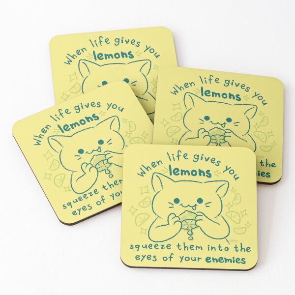 Item preview, When Life Gives You Lemons Squeeze Them Into The Eyes Of Your Enemies designed and sold by World Domination For Cats ®.