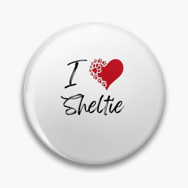 Item preview, I Love Sheltie T-Shirt - Sheltie Paw Print Heart Design Tee - Cute Dog Lover Gift designed and sold by jinaru3.