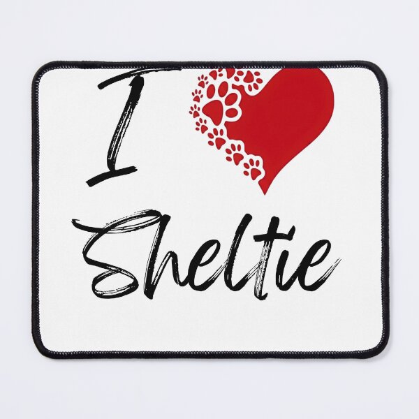 Item preview, I Love Sheltie T-Shirt - Sheltie Paw Print Heart Design Tee - Cute Dog Lover Gift designed and sold by jinaru3.