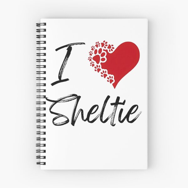 Item preview, I Love Sheltie T-Shirt - Sheltie Paw Print Heart Design Tee - Cute Dog Lover Gift designed and sold by jinaru3.