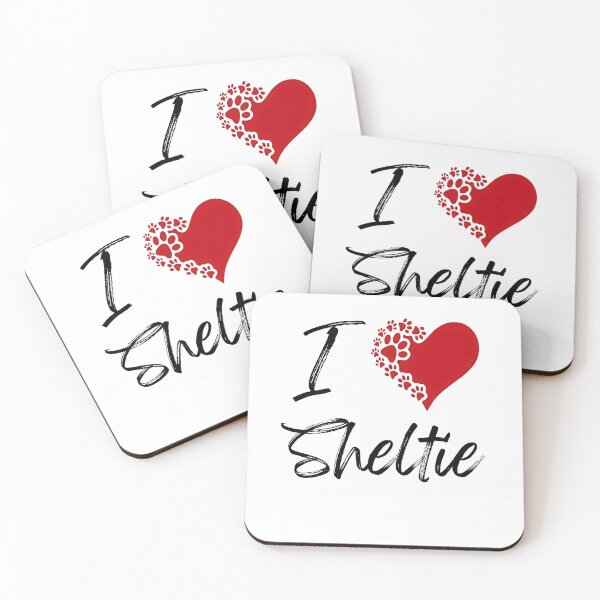 Item preview, I Love Sheltie T-Shirt - Sheltie Paw Print Heart Design Tee - Cute Dog Lover Gift designed and sold by jinaru3.