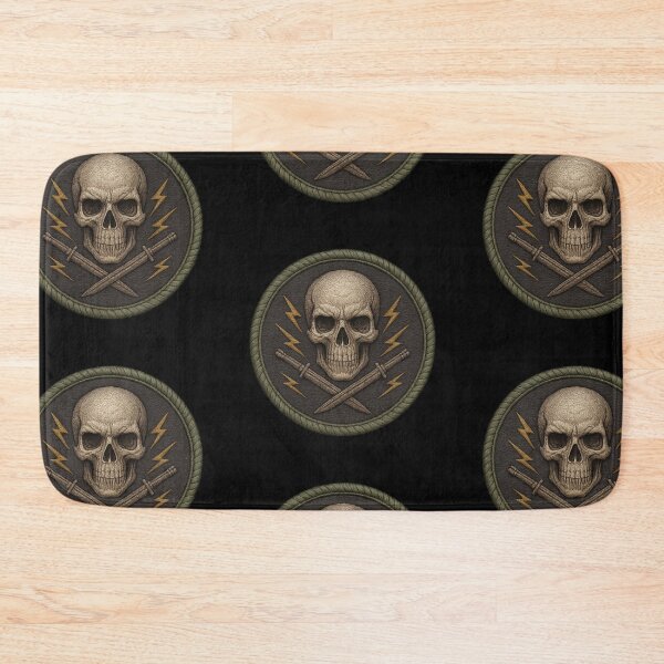 Item preview, Round skull patch with swords and bolts designed and sold by LaNadaYFundante.
