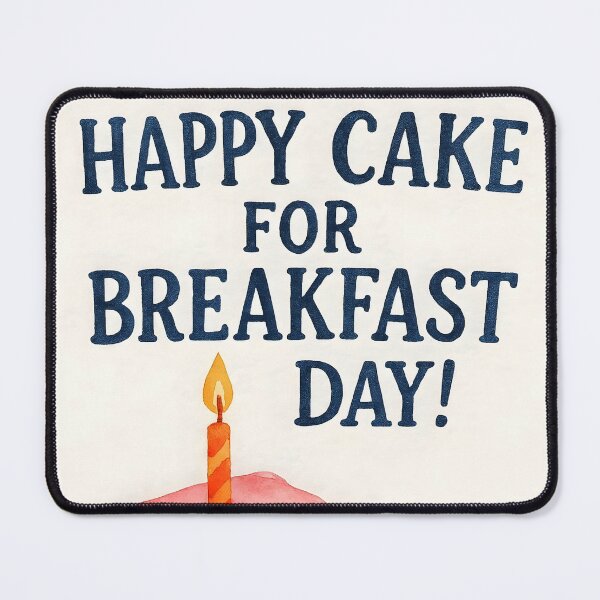 Item preview, Happy Cake for Breakfast Day – Watercolor pink Birthday Cake Slice designed and sold by EmeraldeaArt.