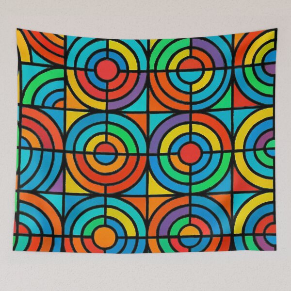 Item preview, Radiant grid of geometric semicircles designed and sold by Sigtrix.