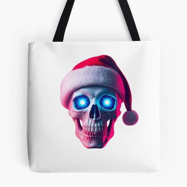 Item preview, Robotic Christmas skull with blue eyes designed and sold by Super-tshirtco.