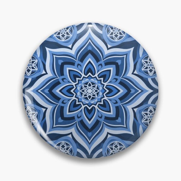 Item preview, Psychedelic pattern in blue. designed and sold by Shak Stickers.