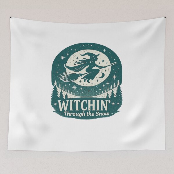 Item preview, Witchin' Through the Snow designed and sold by TreeWyzard Creations.