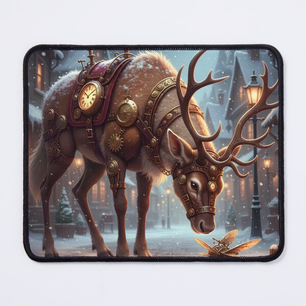 Item preview, Victorian Steampunk Reindeer with Brass Harness designed and sold by Floraphoria.