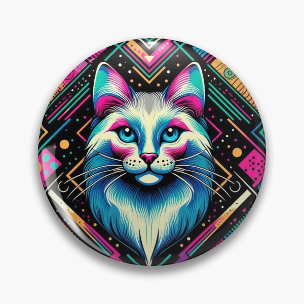 Item preview, Geometric decorative colorful cat  designed and sold by Dogandesighn.