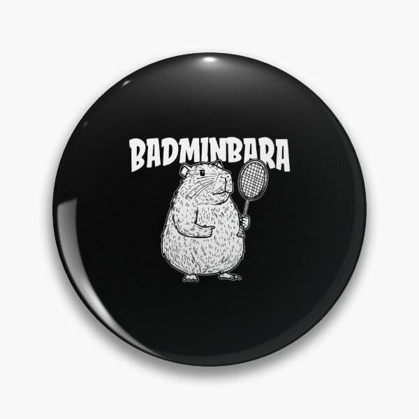 Item preview, Capybara Badminton Shuttlecock - Player Racket Badminbara designed and sold by JanieLucia.