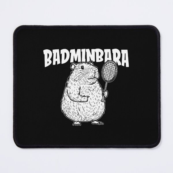 Item preview, Capybara Badminton Shuttlecock - Player Racket Badminbara designed and sold by JanieLucia.