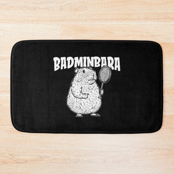 Item preview, Capybara Badminton Shuttlecock - Player Racket Badminbara designed and sold by JanieLucia.