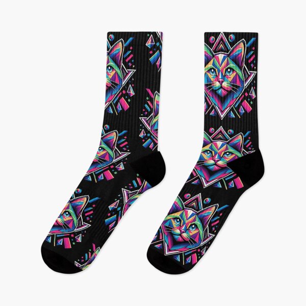 Item preview, Geometric colorful cat designed and sold by Dogandesighn.