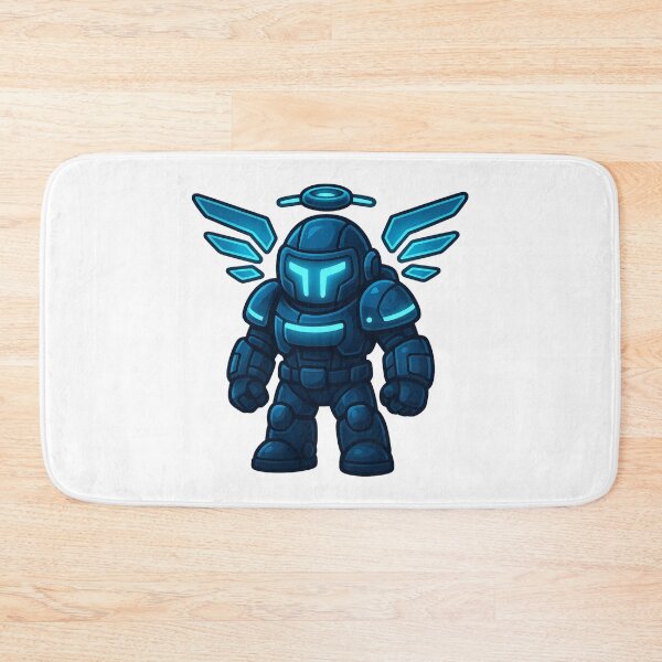 Item preview, Dispatch Game Overwatcher Sticker | Blue Cyber Guardian Crewmate | Futuristic Power Armor PNG designed and sold by Gurjeetpixelart.