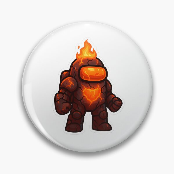 Item preview, Dispatch Game Fire Warrior Sticker | Inferno Juggernaut Lava Armor Crewmate | Fiery Power PNG designed and sold by Gurjeetpixelart.