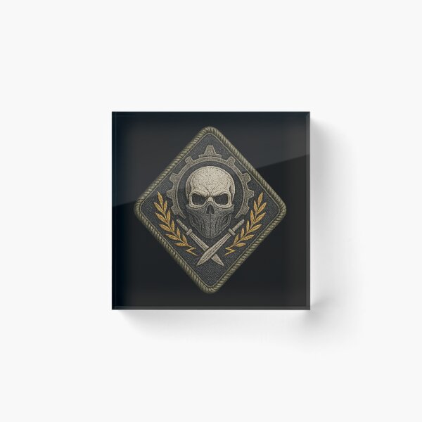 Item preview, Gear skull tactical mask diamond patch designed and sold by LaNadaYFundante.