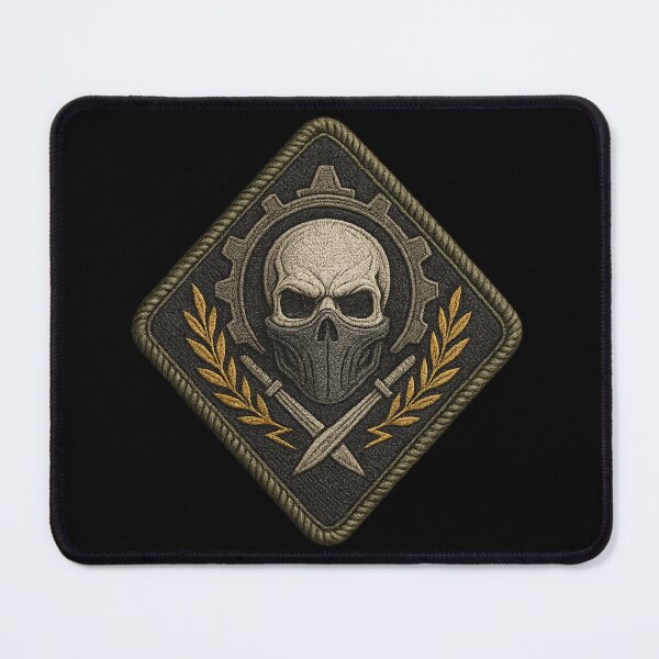 Item preview, Gear skull tactical mask diamond patch designed and sold by LaNadaYFundante.