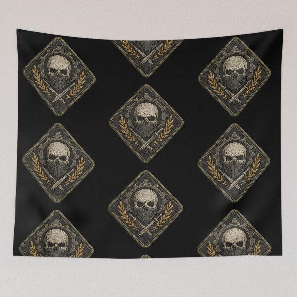 Item preview, Gear skull tactical mask diamond patch designed and sold by LaNadaYFundante.