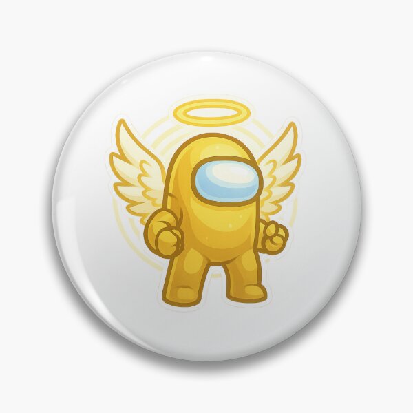 Item preview, Dispatch Game Angel Guardian Sticker | Golden Light Crewmate with Wings | Holy Power PNG designed and sold by Gurjeetpixelart.