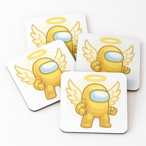 Item preview, Dispatch Game Angel Guardian Sticker | Golden Light Crewmate with Wings | Holy Power PNG designed and sold by Gurjeetpixelart.