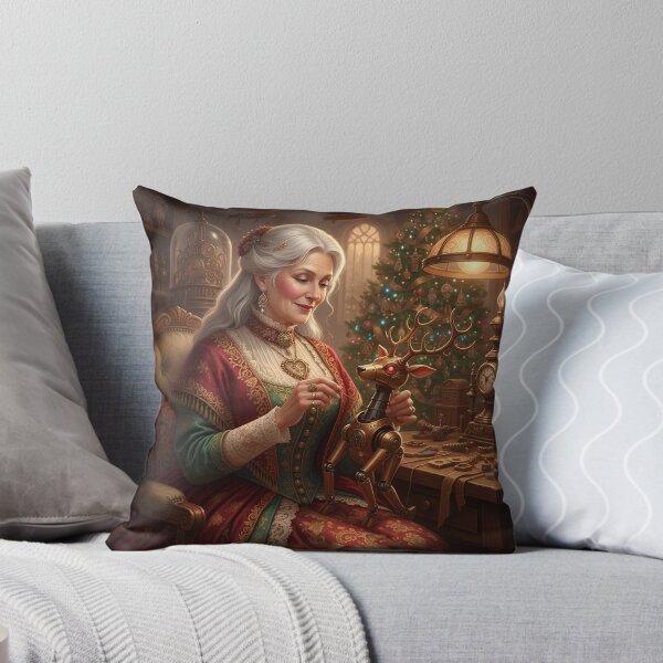 Item preview, Elegant Mrs. Claus with Brass Christmas Toy designed and sold by Floraphoria.