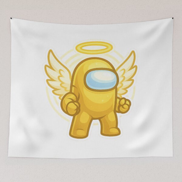 Item preview, Dispatch Game Angel Guardian Sticker | Golden Light Crewmate with Wings | Holy Power PNG designed and sold by Gurjeetpixelart.