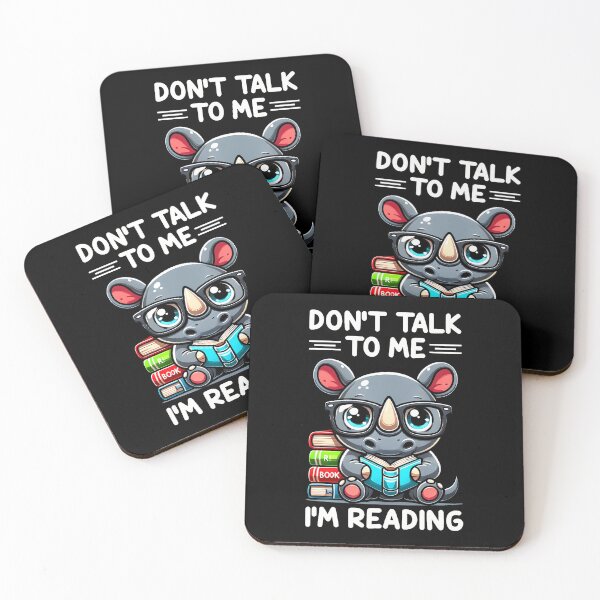 Item preview, Dont Talk To Me Im Reading Book Lover Rhino designed and sold by AlicaMonica.