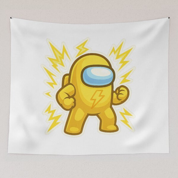 Item preview, Dispatch Game Electric Warrior Sticker | Yellow Lightning Crewmate | Thunder Power PNG designed and sold by Gurjeetpixelart.