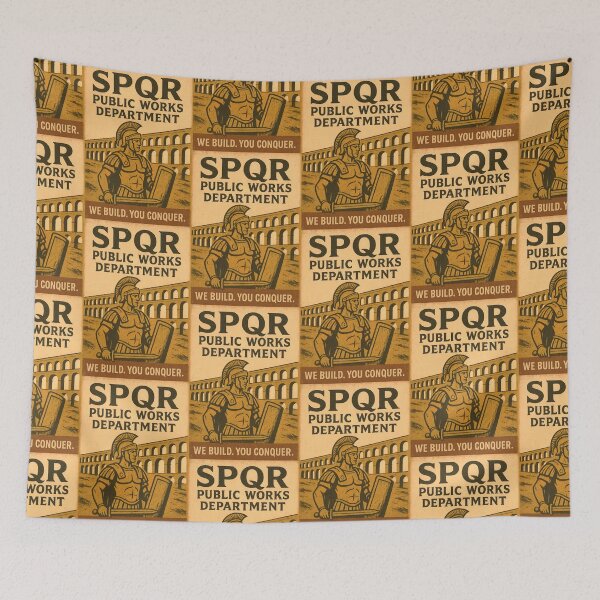 Item preview, SPQR Public Works We Build You Conquer designed and sold by Retr0Tshirts.