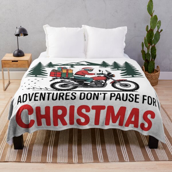 Item preview, Adventures Don’t Pause for Christmas Santa Biker Xmas designed and sold by Lora Art.