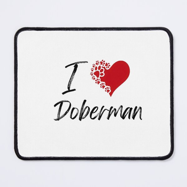 Item preview, I Love Doberman T-Shirt - Doberman Paw Print Heart Design Tee - Cute Dog Lover Gift designed and sold by jinaru3.