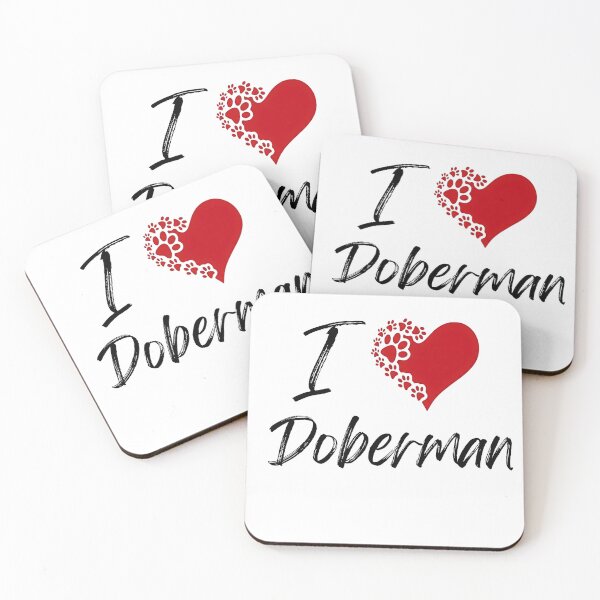 Item preview, I Love Doberman T-Shirt - Doberman Paw Print Heart Design Tee - Cute Dog Lover Gift designed and sold by jinaru3.