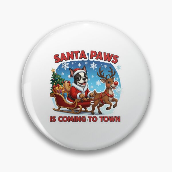 Item preview, Santa Paws Coming To Town Funny Cute Festive Dog Reindeer Scene designed and sold by khdmalakarak.