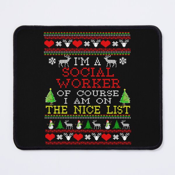 Item preview, Social Worker Nice List Funny Festive Bright Holiday Sweater designed and sold by khdmalakarak.