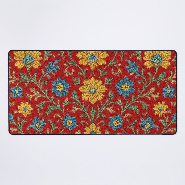 Item preview, Floral symmetry on red designed and sold by Sigtrix.
