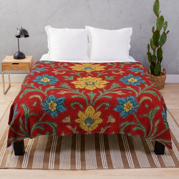 Item preview, Floral symmetry on red designed and sold by Sigtrix.