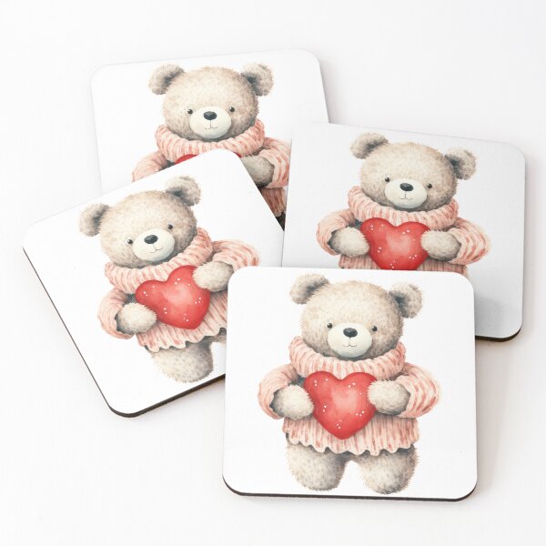 Item preview, Cute Bear with Heart Watercolor 04 designed and sold by CharlieDesings.
