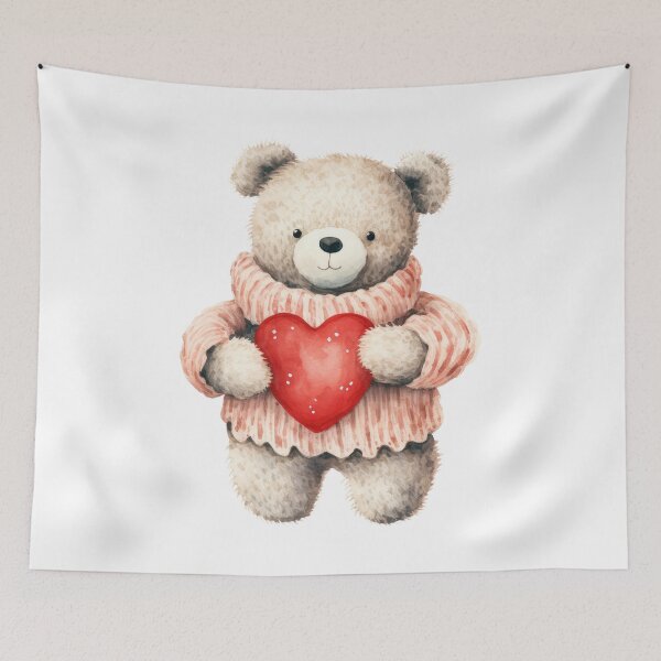 Item preview, Cute Bear with Heart Watercolor 04 designed and sold by CharlieDesings.