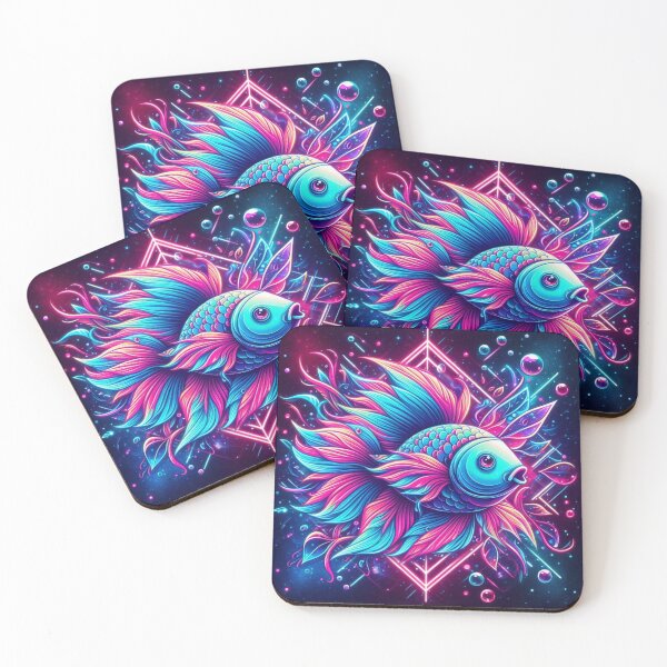 Item preview, Colorful geometric decorative fish designed and sold by Dogandesighn.